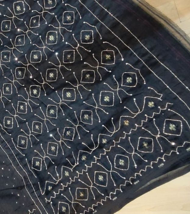 Elegant Bengal Cotton Saree with Beautiful Karchupi Work