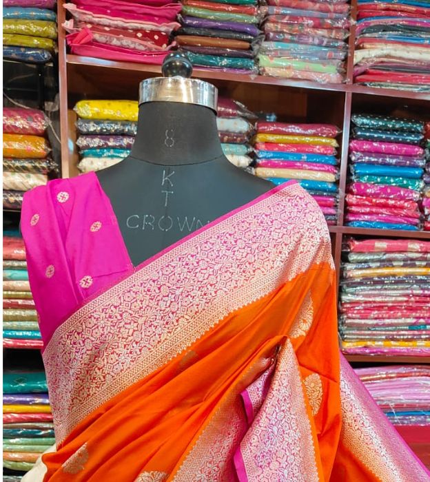 Elegant Viscose Khaddi Silk Saree with Rich Woven Pallu & Blouse Piece